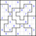 Судоку-пазл 9х9 #152 средний