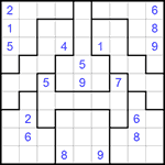 Судоку-пазл 9х9 #146 трудный