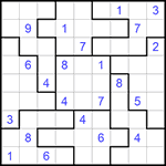 Судоку-пазл 9х9 #148 трудный