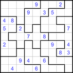 Судоку-пазл 9х9 #149 трудный