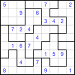 Судоку-пазл 9х9 #150 трудный