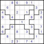 Судоку-пазл 9х9 #152 трудный