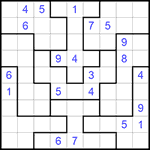 Судоку-пазл 9х9 #153 трудный