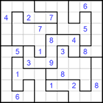 Судоку-пазл 9х9 #154 трудный