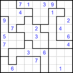 Судоку-пазл 9х9 #155 трудный