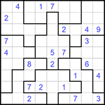 Судоку-пазл 9х9 #147 очень трудный