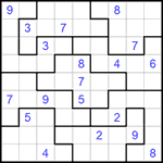 Судоку-пазл 9х9 #148 очень трудный