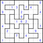 Судоку-пазл 9х9 #150 очень трудный