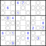 Судоку “Чет-нечет” 9х9 #81 очень трудный