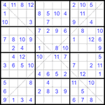 Судоку Х 12х12 #44 легкий