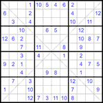 Судоку Х 12х12 #31 средний