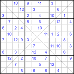 Судоку Х 12х12 #36 средний