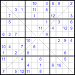 Судоку Х 12х12 #37 средний