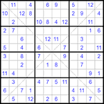 Судоку Х 12х12 #38 средний