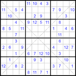 Судоку Х 12х12 #40 средний
