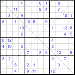 Судоку Х 12х12 #31 трудный