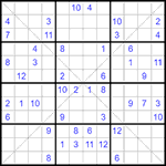 Судоку Х 12х12 #39 трудный