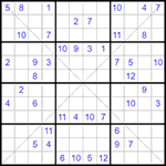 Судоку Х 12х12 #40 трудный