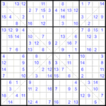 Судоку Х 16х16 #39 средний