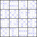 Судоку Х 16х16 #40 средний