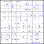 Судоку Х 16х16 #37 трудный