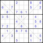 Судоку Х 9х9 #182 легкий