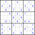 Судоку Х 9х9 #183 легкий