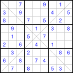 Судоку Х 9х9 #185 легкий