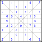 Судоку Х 9х9 #188 легкий