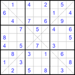 Судоку Х 9х9 #190 легкий