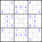 Судоку Х 9х9 #159 средний