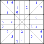 Судоку Х 9х9 #160 средний