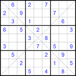 Судоку Х 9х9 #163 средний