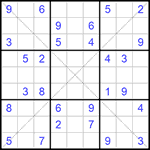 Судоку Х 9х9 #164 средний