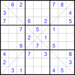 Судоку Х 9х9 #165 средний