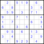 Судоку 9х9 #670 легкий