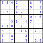 Судоку 9х9 #683 легкий