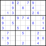 Судоку 9х9 #688 легкий