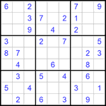Судоку 9х9 #689 легкий