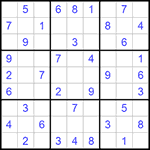 Судоку 9х9 #693 легкий