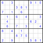 Судоку 9х9 #696 легкий