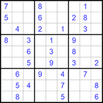 Судоку 9х9 #698 легкий