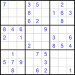 Судоку 9х9 #700 легкий
