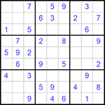 Судоку 9х9 #707 легкий