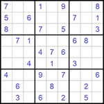 Судоку 9х9 #751 легкий