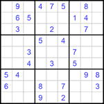 Судоку 9х9 #725 средний