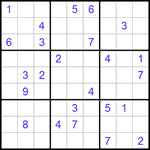 Судоку 9х9 #632 трудный