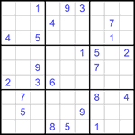 Судоку 9х9 #633 трудный
