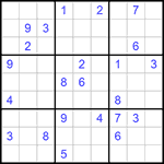 Судоку 9х9 #634 трудный