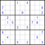 Судоку 9х9 #637 трудный